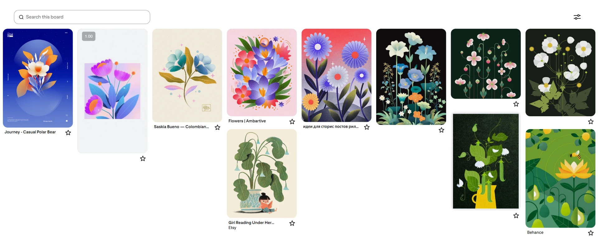 Flower shapes and illustration references